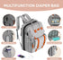 RECALLA Backpack Diaper Bag with Changing Station, Large Diaper Bag, Multifunctional Diaper Bag, Baby Bag, Gray