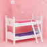 Olivia's Little World 18 in. Doll Wooden Convertible Bunk Bed, Gray, Pink, and Purple, Stacked or Unstacked