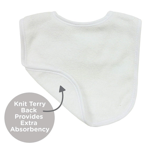 Neat Solutions 20 Pack 2-Ply Knit Terry Feeder Bibs in White