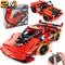 RC Toy 2 in 1 Remote Control Racing Car Building Blocks, 351 Pcs DIY Engineering Construction Toy for Kids 6-12