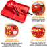 Dinneractive 3PC Dining Set for Kids - Red Firefighter Dinnerware - Fire Truck Utensils - Toddler Plates - Baby Dishes