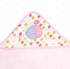 3 Spasilk Baby Bath Hooded Terry Towel with Washcloths, Baby Bath Essentials, One Size, Pink Fish