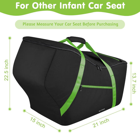 SCTEL Infant Car Seat Travel Bag - Fits Infant Car Seats with Anti-Rebound Bar Base, Car Seat Storage Bag, Car Seat