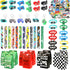 110 Pcs Video Game Party Favors, 12 Sets of Gaming Birthday Goodie Bags with Keychain, Slap Bracelet, Stickers