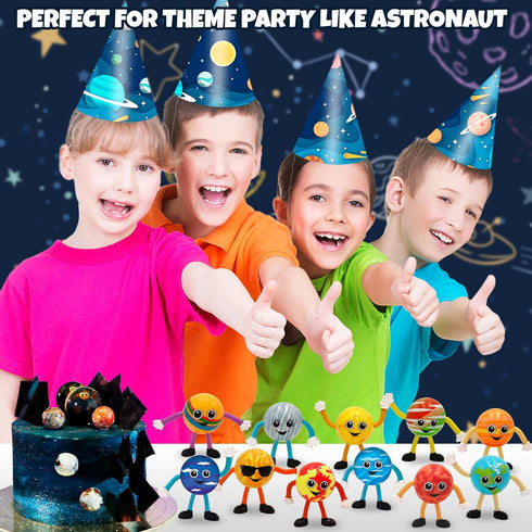 (Set 11) ArtCreativity Bendable Planets of Bendable Planet Toys for Kids, Outer Space Party Favors for Boys & Girls