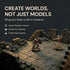 REDUCIO! 1/12 50pcs, Dollhouse Flooring, Miniature Pavement Bricks, Scale Accessories, Mini Bricks for Landscaping