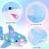 16'' Hopearl LED Plush Shark Lighting Up Stuffed Animal Floppy Night Lights Glow in The Dark Birthday Festival for Kids