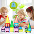Everplay 61pc Magnet Tile Building Blocks - Magnetic Construction Toy with Car Base, Drawstring Carry Bag for Age 3+