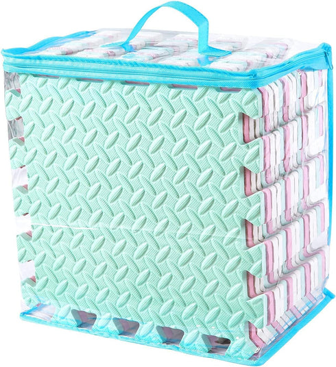 0.4 Inch 16 Foam Play Mat for Baby, Thicked Interlocking Floor Mats with Solid Colors, Squares Non-Toxic Baby Play Mat