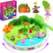Spinning Fairy Garden Sensory BinDesktop Sandbox with Glow-in-the-Dark Sensory SandRotating kit with