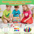 WhimsiPlay 48 12 3 4 5 6 Montessori Wooden Board Games, Colorful Sticks Dice Game with Balls, Family Game for Kids