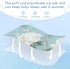 SyXIOP 28" 52" Chinese Style White Peony Cooling Baby Crib Mattress Cover x Absorbent Crib Padding for Sides for Kids