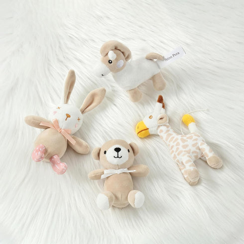 12 Musical Crib Mobile with Lullabies, Rotating Arm and Detachable Plush Toys, Unisex Clip On Mobile for Standard