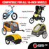 16" 1.75 12.5" 2.25 Set (3-Pack) Two x Rear and One x Front Wheel Replacement Tires for Jogging Strollers - The Perfect