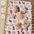 VitalCozy 4 Set 52 28 8 Inches Pcs Western Cowboy Crib Sheet Newborn Bedding Nursery Baby Sheets for Girl Boys Baby