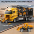 TEMI Construction Truck Toy Set with Play Mat, Die-Cast Metal Toy Car Set for Kids Age 3-6