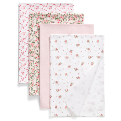 Delta Children 100% Cotton Flannel Baby Receiving Blankets for Girls and Boys