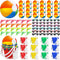 Threan 60 Pcs Pool Beach Party Favors, Beach Balls, Sand Buckets, Shovels, Sunglasses, Water Guns for Kids