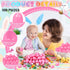 100 Deekin Pcs Plastic Easter Eggs Fillable Empty Colorful Bright Eggshells for Easter Hunt, Filling Treats, Party