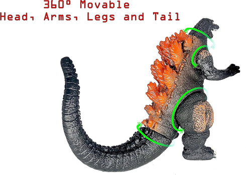 TwCare Burning Godzilla 1995, King of The Monsters Movable Joints Action Figures, Birthday Gift for Kids
