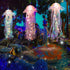 Glitter Iridescent Jellyfish Hanging Decor Blue Purple Jellyfish Kit for Under The Sea Little Mermaid Party Decoration