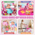Set 12.5" Backpack 21 2 Sets Set Baby Doll Stroller with Doll, Baby Dining Table, with Carrier, PCS Baby Doll