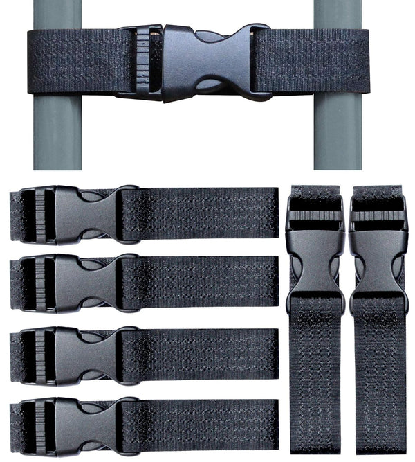 Childproof Refrigerator Cabinet Locks for Double Door Fridge, Kitchen Storage Doors (Black, 14")