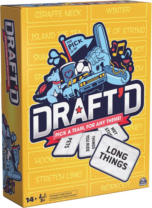 Draft’d - A Drafting Game for Everyone, Party Game for College, Bachelorette, Family Game Night, Ages 14+