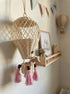 Generic Handmade Rattan Hot Air Balloon Wall Decor Boho Nursery and Kids Room Hanging (Small)
