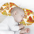 Pizza Slice with Fruit Vegetable Muslin Burp Cloths for Baby, Soft 100% Cotton Washcloths Bibs for Boy Girl