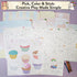 Set 4-10 8 Together Art Dessert Color Your Own Storytelling Sticker Kit Coloring Your Own Stickers DIY for Kids