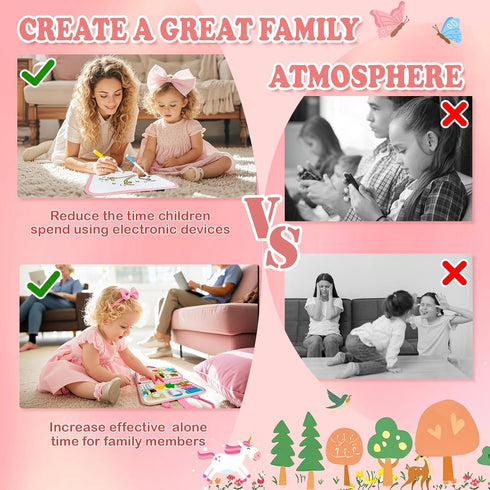 Aurasys Toddler Busy Board Montessori Toys for Girl Birthday Gift,Educational Learning Sensory Busy Book, Airplane Car