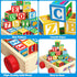 Atoylink ABC Wooden Building Blocks - 30 Pcs Alphabet & Number Stacking Toys with Storage Pull Toy Car for Toddlers 1-3