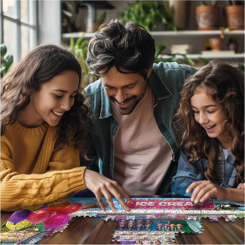 1000 Summer 24"x30" White Mountain Piece Jigsaw Puzzle Beach Scene Puzzles with Large Pieces Gift for Adults and Family
