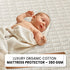 380 Crib Luxury Quilted Organic Mattress Protector Pad - Certified Organic Cotton, Waterproof Skin-Friendly Breathable
