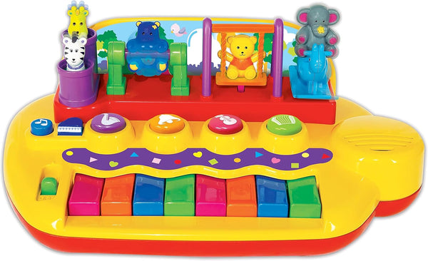 Kiddieland Playful Pals Piano for Toddlers, 8-Key Colorful Musical Toy with 5