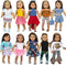 XFEYUE 22 Pcs American 18 inch Doll Clothes Gifts and Accessories, Fit 18