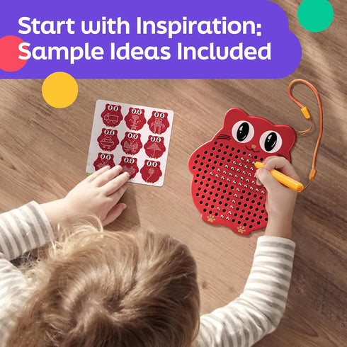 Magnetic Drawing Board for Kids & Toddlers, Travel Toy with Beads and Magnet Stylus Pen for Car Rides