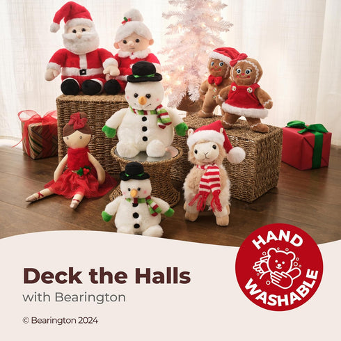 6" Bearington Nick Santa Claus Christmas Stuffed Animals - Soft Christmas Stuffies for Kids with Red and White Hat