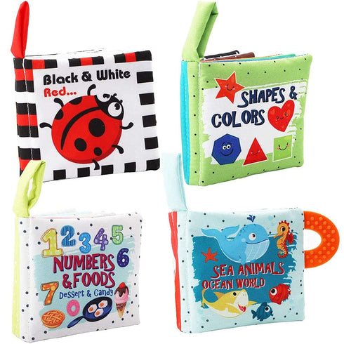 0-3-6-12-18 6 12 1-2 Girls,8 Baby Books Toys Gifts, Touch and Feel Cloth Crinkle Books for Babies,Infant Toddler Baby