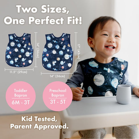 6m-3T BapronBaby Retro Airplanes Bapron - No Neck Tie Safer Bib for Baby & Toddler - Soft Waterproof Stain Resistant