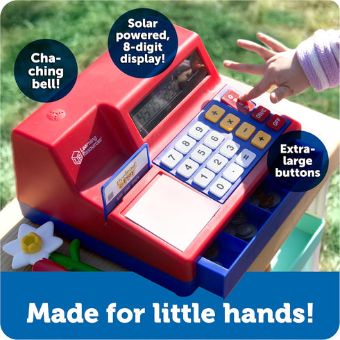 Playset, Learning Resources Pretend & Play Calculator Cash Register Toy - Gift for Kids, Toddler Toys, Play Money