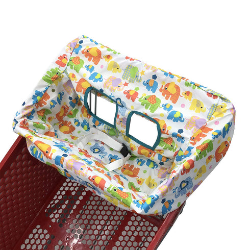 Portable Shopping Cart Cover, High Chair and Grocery Cart Covers for Babies, Kids, Infants & Toddlers, Simple Elephant