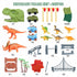 3 4 5 6 7 Set Dinosaur Track Toys for Kids - Best Birthday Gifts for Year Old Boys, Flexible Race Car Track with Light