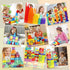 130PCS Set 2 3 4 5 6 7 8+ Paaxido Magnetic Tiles - Magnetic Blocks for Kids, Magnet Tiles Building Blocks with Cars