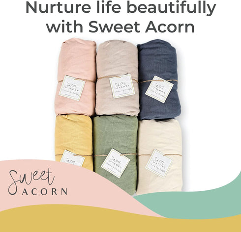 9" 28" 52" Fitted Crib Sheets - Organic Cotton Jersey Knit Crib Beddings - Fits Standard Baby Crib Mattress - x x - Bay