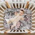 CaTaKu 28"x 52" Toddler Mattress Sheets - Horse Flower Fitted Sheets for Mini Crib, Girls