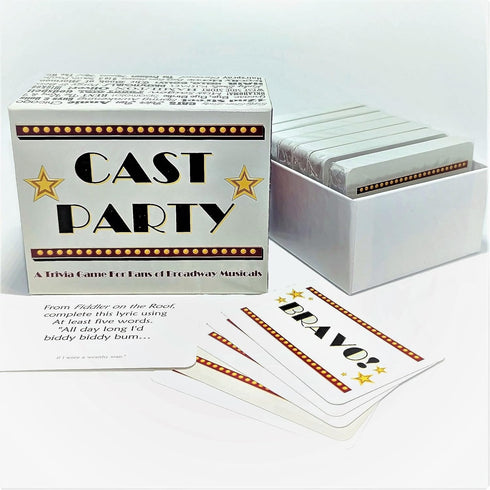 CAST Party! Broadway Musical Trivia Game - 400 Trivia Cards for Theater People - Perfect Gift for Musical Theatre Fans