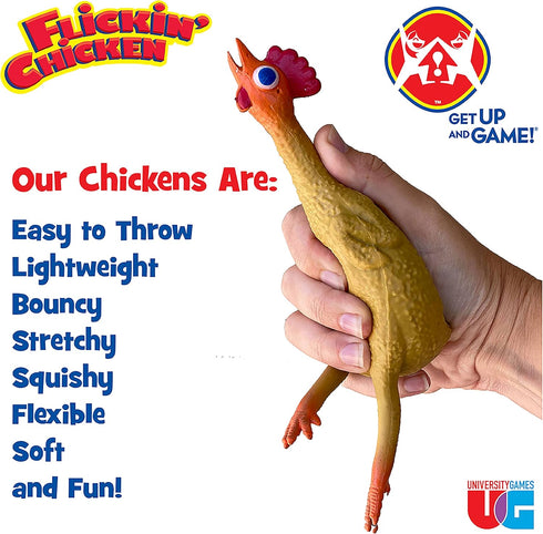 University Games | Flickin Chicken Indoor Outdoor Target Toss Game, The Go Anywhere Game for 2 or More Players Ages 6 and Up by University Games