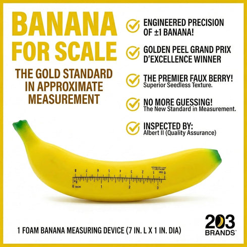 7" Banana for Scale - The Official Internet Measurement Tool - Foam Banana with Ruler - Funny Gag Gift Box, Novelty